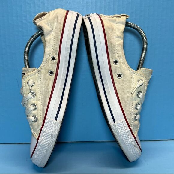 Converse Chuck Taylor All Star Womens Shoreline Cream Canvas Slip On Sneakers 8 - Picture 6 of 9